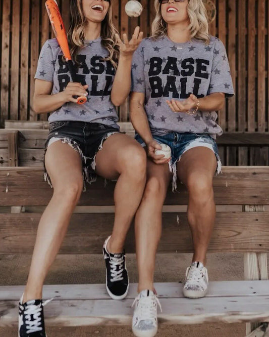 Baseball Star Tee – Grey