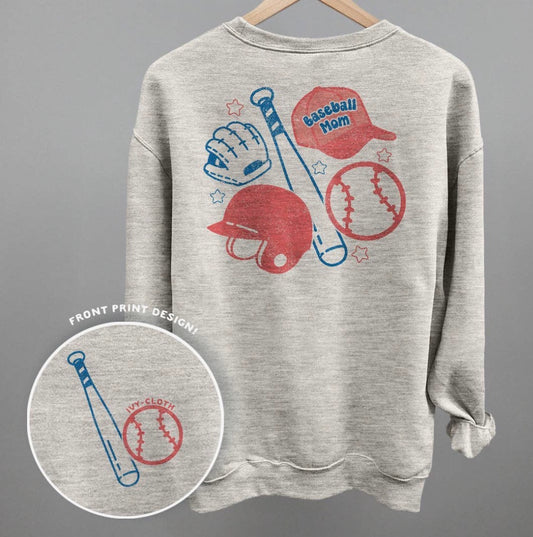 Baseball Mom Doodle Sweatshirt – Oatmeal