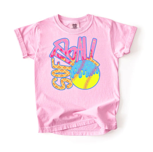 Softball Drip Youth Tee