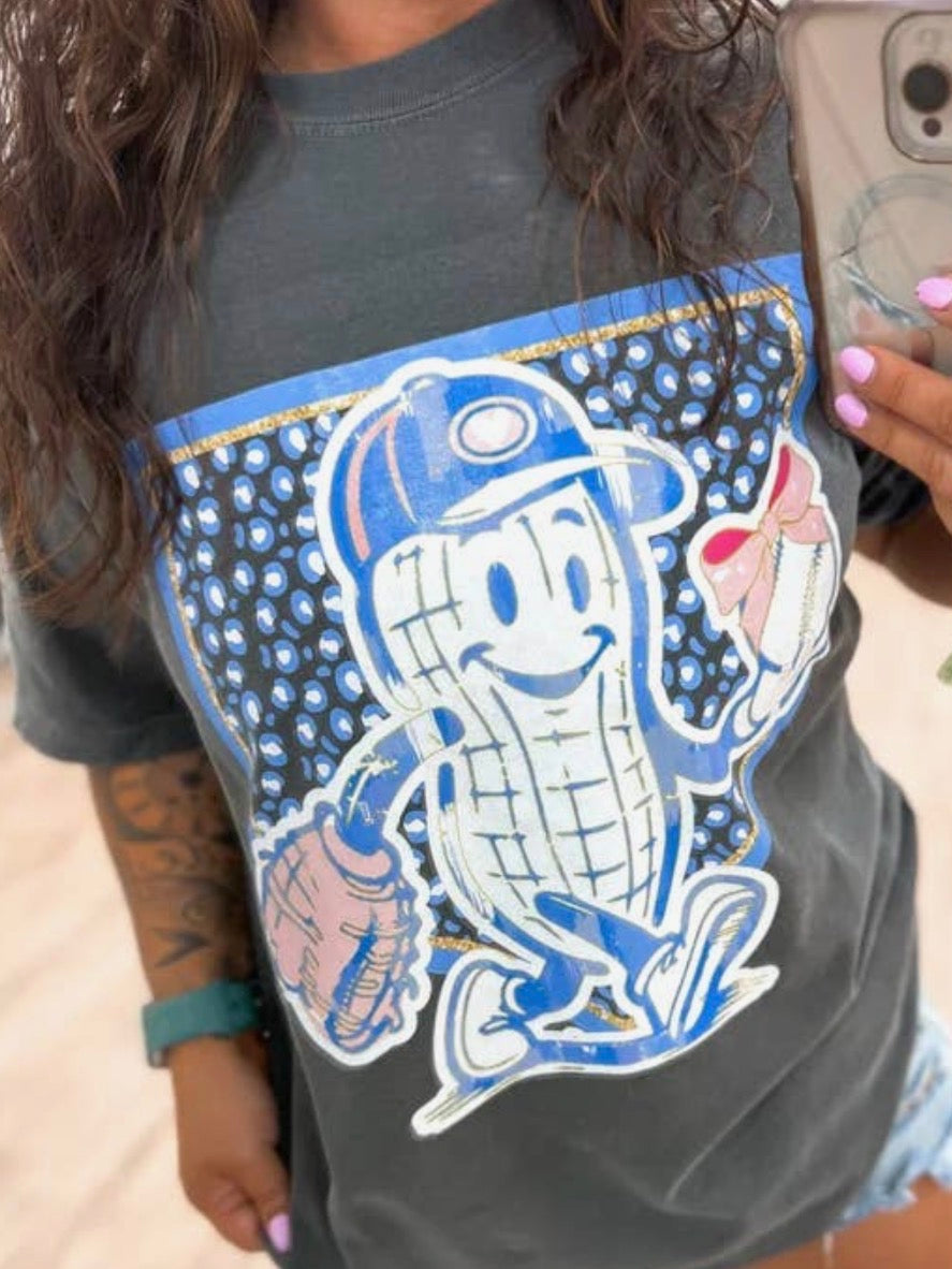 Baseball Peanut Tee – Grey