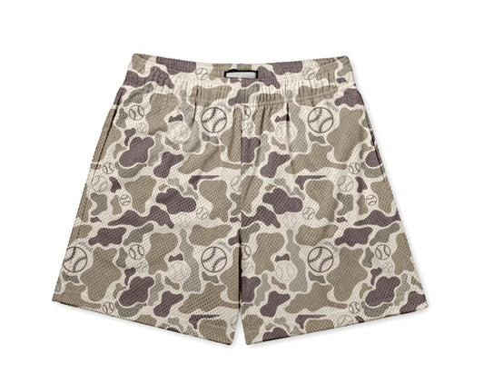 Camo Baseballs Youth Shorts