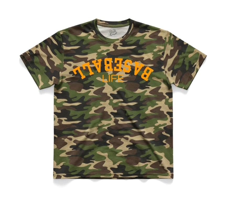 Baseball Life Camo Youth Tee