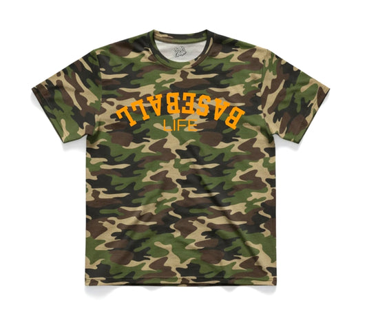 Baseball Life Camo Youth Tee